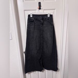 American Eagle Outfitters Black Denim Maxi Skirt